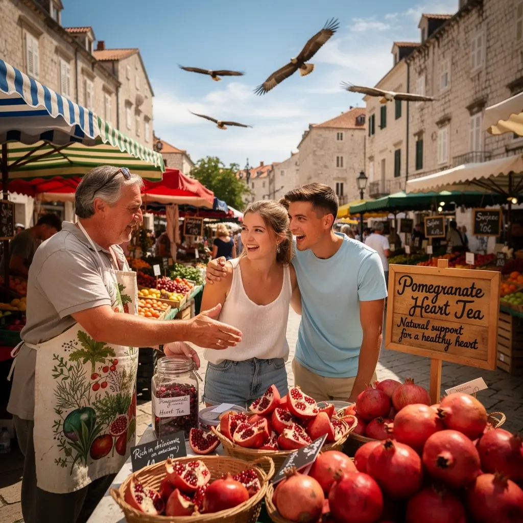 Boca čaja od nara s oznakom o zdravstvenim blagodatima.